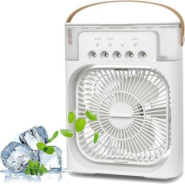 Multifunction Mist Fan | USB Portable Air Cooler, Humidifier & Mini AC for Home & Office – 3-in-1 Cooling Fan