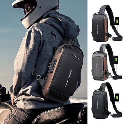 Unisex Sling Bag – Classic Leather Style for Bikers,Workaholics, College & Travel
