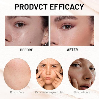 2-in-1 Korean Flawless Foundation Stick with Built-in Brush – Waterproof & Long-Lasting