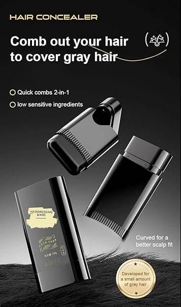 🎯 Cover White Hair Instantly – 2-in-1 Hair Dye Touch-Up Comb (20g) ( BLACK) | Waterproof and Sweat-Proof Hair Dye Comb for Gray Hair Coverage