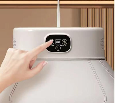 Portable Hanging Cloth Dryer with Heater Fan – Foldable Electric Clothes Drying Rack for Home & Travel.