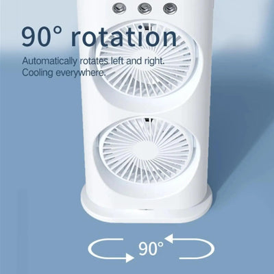Double-Ended Mist Spray Fan – Portable Mini Cooling Fan with Humidifier Function (White), Rechargeable Battery,SALE ONLY FOR TODAY !!!