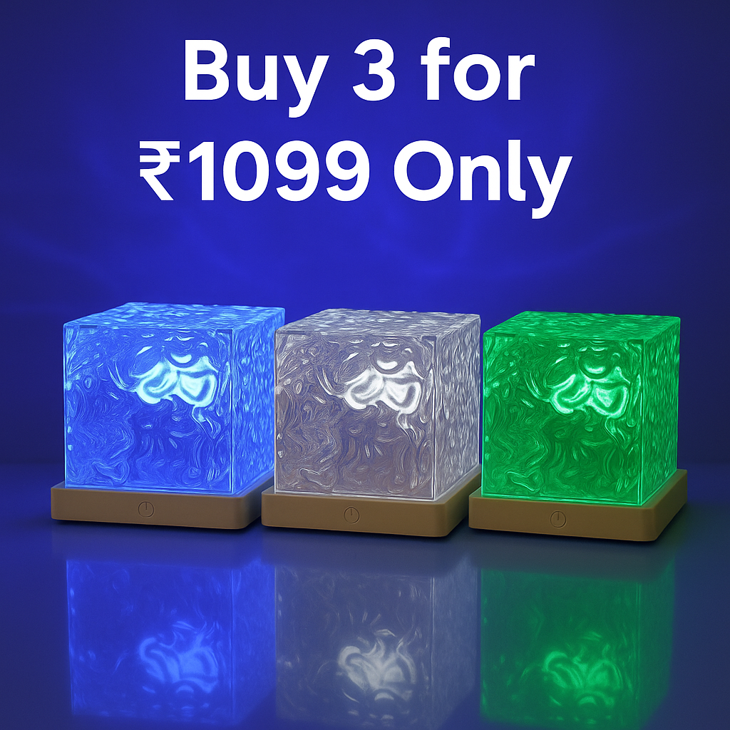 Rotating Water Ripple Night Light Aura Lamp