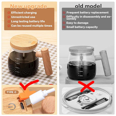 Self-Stirring Mug – Rechargeable & Effortless Mixing