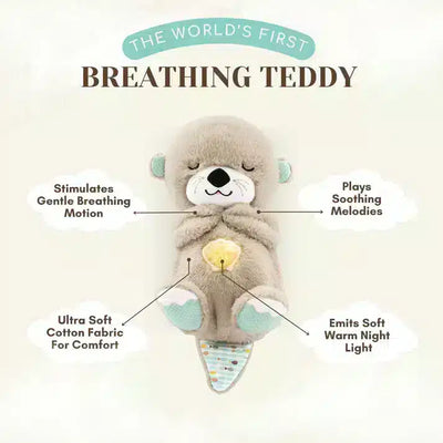 Soothing Plush Teddy Bear with Breathing Motion & Sleep Music – Calming Toy for Babies, Kids & Adults