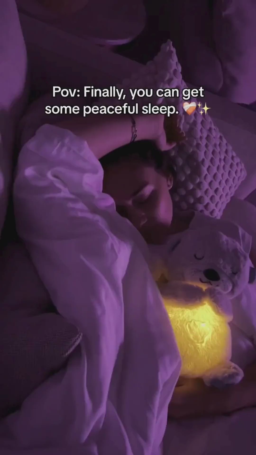 Soothing Plush Teddy Bear with Breathing Motion & Sleep Music – Calming Toy for Babies, Kids & Adults