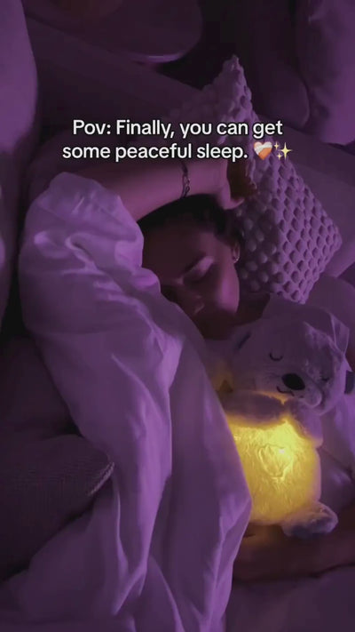 Soothing Plush Teddy Bear with Breathing Motion & Sleep Music – Calming Toy for Babies, Kids & Adults