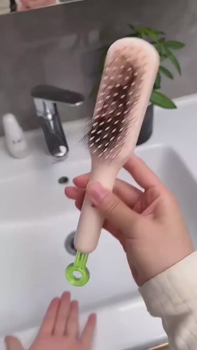 💆‍♂️ Self-Cleaning Anti-Static Massage Comb – For Adults & Kids Pack Of 1